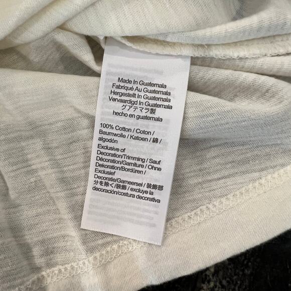 NWT J. Crew White/Ivory W/"All of the Vibes" Graphic T-Shirt - Picture 7 of 8